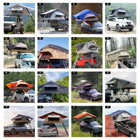 Nueva Carpa de Techo Rígida para Automóvil con Panel Solar, Carpa de Techo Rígida de Aluminio Tipo Concha para 4 Personas, para Campamentos Todoterreno 4x4