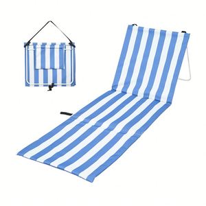 Portable Folding Beach Seat Mat High Quality Steel <b>Back</b> <b>Support</b> Customizable Logo Outdoor Furniture Lightweight - Product Image 1