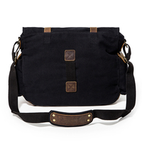 Sac messager classique et élégant pour homme, en toile et cuir, style vintage, avec logo personnalisé
