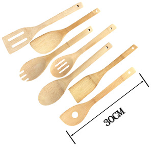 天然畅销竹制6件套餐具 竹制烹饪工具 竹制厨房用具套装 - Product Image 1