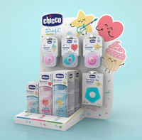 Support d'affichage en carton personnalisé Ray pour sucettes bébé, supports d'affichage pour produits pour bébés, couches bébé