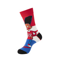 Vente en gros personnalisée Fashion Cotton Cartoon Crew Socks Printed Happy Funny Socks For Men Women Unisex