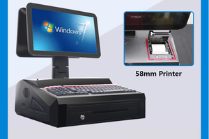 Fabbrica 15.6 pollici Epos <span class=keywords><strong>Desktop</strong></span> tutto in uno Touchscreen finestre PC POS Computer costruito in tastiera cassettiere stampante cassetto - Product Image 5