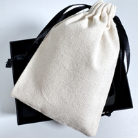 Pochette à cordon en coton 100% avec logo personnalisé, vente en gros, sac en coton écologique réutilisable pour cadeaux, bijoux, emballage de mariage, OEM