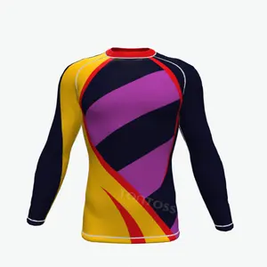 Top Trending 2024 Mens Fully Sublimated Rash Guard Compression Wear Grappling Rash Guards For Sale