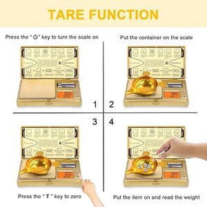 Điện tử kỹ thuật số Quy mô 200g 0.01g / 50g 0.001g Mini quy mô Độ chính xác chuyên nghiệp Túi quy mô milligram hiệu chuẩn trọng lượng - Product Image 4