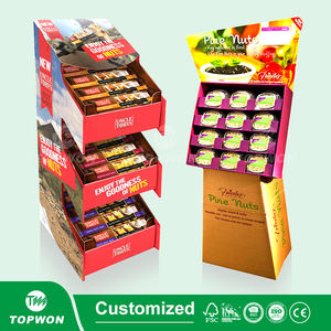 Topwon ที่กำหนดเองซูเปอร์มาร์เก็ตโปรโมชั่น POS ชั้นวางลูกอมกระดาษแข็งพาเลทยืนแสดง - Product Image 2