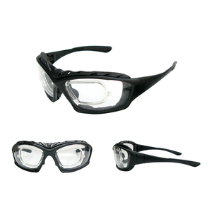 Sporty Dustproof Safety Glasses TR90 Frame 2-Piece PC Lens RX Insert EVA Foam Lined TPR Nose Pad for Construction Workshop - Product Image 5