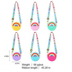 2024 Kids Mini Handbags Pop <b>Purse</b> Coin <b>Cute</b> Silicone Rubber Avocado Squeeze Fidget Toy Crossbody <b>Purse</b> Coin - Product Image 5