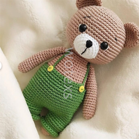 Conception personnalisée poupée ours au crochet animaux au crochet jouets à vendre tricoté jouet personnalisé coton ours en peluche