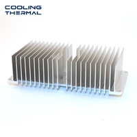 Pendingin Panas Sirip Berlekuk Kinerja Tinggi Khusus dengan Basis yang Dimesin CNC untuk Pendinginan IGBT