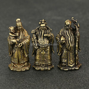 Toptan CA167 saf bakır Fu Lu Shou San Xian ev mobilya içi boş antika çeşitli kolu bronz süsler - Product Image 5