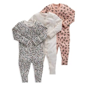 Nieuwe lente herfst 100% katoen ODM levering casual stijl baby romper lange mouwen jumpsuit platte voet kruippak gebreid - Product Image 5