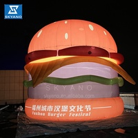 Hamburger Géant Gonflable Lumineux – Maquette Alimentaire pour Promotion Commerciale