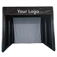 Structure gonflable portable et durable 13x10FT pour simulateur de golf, cage d'entraînement de golf extérieure, tente de golf