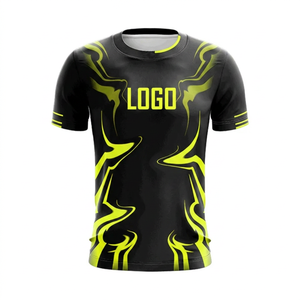 เสื้อฟุตบอลซับลิเมชั่นคุณภาพสูงแบบ OEM สั่งทำพิเศษสำหรับผู้ชาย ลายพิมพ์เปลวไฟ แขนสั้น ระบายเหงื่อได้ดี ทรงแอธเลติก เหมาะกับทุกฤดูกาล - Product Image 1
