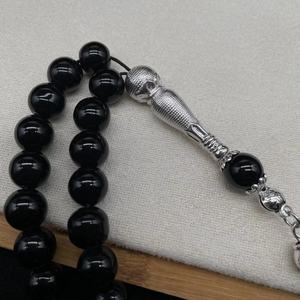 블루 앰버 Tasbih 10mm 33 기도 구슬 아랍 패션 보석 여성의 이슬람 이슬람 선물 묵주 이슬람 Tesbih Subha - Product Image 4