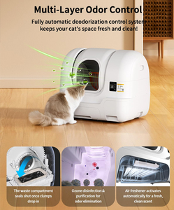 Caja de <span class=keywords><strong>Arena</strong></span> Automática para <span class=keywords><strong>Gatos</strong></span> con Cámara, Autolimpiable, con Reabastecimiento Automático de <span class=keywords><strong>Arena</strong></span>, Empacado y Sellado Automático, y Reemplazo de Bolsas - Product Image 5