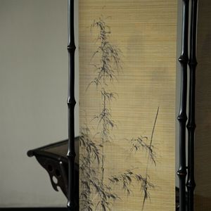 Classical Bamboo Crane Design Folding <b>Screen</b> Embroidered Silk Panel Room Divider Chinese Style <b>Partition</b> For Tea Room - Product Image 4