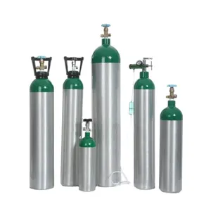 Silinder Gas aluminium oksigen medis tekanan tinggi 13,4l 2M3 kualitas terbaik