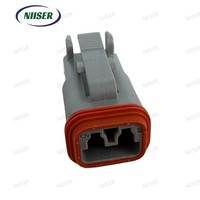 Conector Industrial Automotriz TE DT06-2S Deutsch Serie DT de 2 Pines, Carcasa Macho, IP68 Impermeable, Paso de 5.46mm