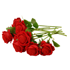 Flocking Rose Flower Shaped Multi-Material Ring <b>Box</b> Single <b>Bouquet</b> Christmas Valentine's Day Wedding Proposal Gift Earring <b>Box</b> - Product Image 5