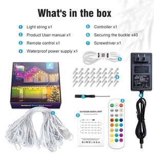 Lumière LED à points Rgbw Dc48V pour l'extérieur, IP67, mur extérieur de la <span class=keywords><strong>maison</strong></span>, lumière permanente de Noël pour les gouttières - Product Image 2