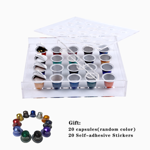 Planche de remplissage manuel 20 trous pour capsules de café en poudre, outil de remplissage manuel, porte-capsules de café réutilisable, remplisseur acrylique transparent - Product Image 6