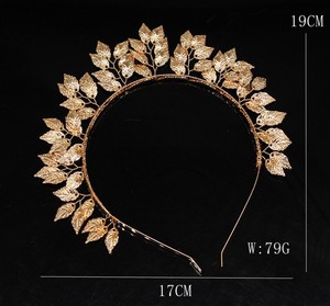 Serre-tête de déguisement Déesse Grecque Rivertree / <span class=keywords><strong>Couronne</strong></span> de cheveux à branches en feuilles d'or / Coiffe de mariage nuptiale Accessoires Déesse Grecque - Product Image 5