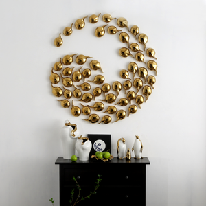 Keramische Zeitgenössische Luxus-Wandkunst für Wohnzimmer-Inneneinrichtung Wasserfeste Wanddekoration mit Jubiläums-Heimdekoration - Product Image 2
