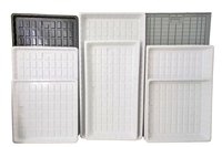 Plateaux de culture hydroponique écologiques ABS 2x4 3x6 4x4 4x8, plateaux de pépinière carrés en plastique blanc