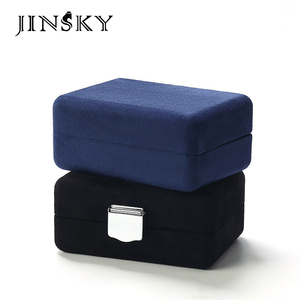 Luxury Microfiber Jewelry <b>Box</b> With Metal Clasp Portable Gift Storage Case For <b>Ring</b> Necklace Pendant Fine Jewelry - Product Image 2