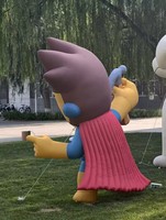 Grand ballon gonflable publicitaire sur pied avec personnage de dessin animé, pour événements et décorations de fête, avec ventilateur intégré, taille personnalisable