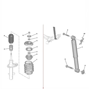 Amortisseurs avant et arrière pour Peugeot 208, 207CC et <span class=keywords><strong>DS3</strong></span> 9825684080 9825694280 9825854580 - Product Image 5