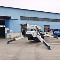 Grue araignée blanche 10t sur chenilles, certifiée CE, pour travaux de levage en intérieur et espaces étroits, directement de l'usine