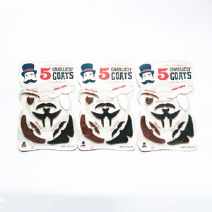 Set di barba e baffi finti neri per feste di Halloween - Product Image 2