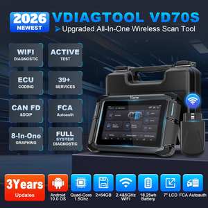 Herramienta Mecánica Inalámbrica VDIAGTOOL VD70S en Existencia en EE. UU., Escáner de Diagnóstico <span class=keywords><strong>Automotriz</strong></span> OBD2, Máquina de Programación de Llaves para Todos los Autos - Product Image 2