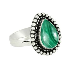 Bagues de mariage personnalisées faites à la main, bague en malachite verte, fabricant vérifié, bague en malachite verte pour femmes - Product Image 2