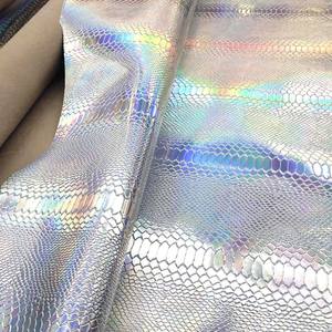 נחש מתכתי מכסף מקבץ קהוסמד עור פרה אמיתי לנעליים תיקים - Product Image 5