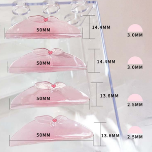 Có thể giặt siêu tự dính glueless Gel Lash nâng que phẳng Lash perming Silicone sheilds không có keo lông mi Curler 2 cặp - Product Image 2