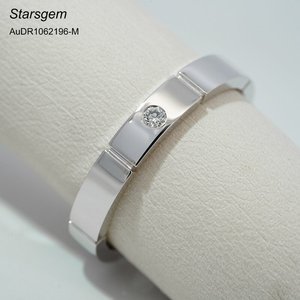Starsgem 10K White Gold <b>Ring</b> Round Brilliant Cut Lab Diamond Wedding Band Solid White Gold <b>Man</b> <b>Ring</b> - Product Image 1