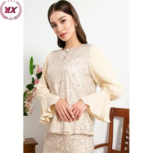 2023 Nieuwe Goede Kwaliteit Hot Sell Baju Kurung Mode Nieuw Model Baju Kebaya In Malaysia Lange Jurk Voor Vrouwen Moslim