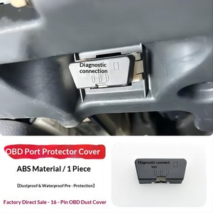 Cache de protection en plastique pour <span class=keywords><strong>interface</strong></span> OBD, anti-poussière, pour diagnostic informatique, modification et décoration noire supplémentaire - Product Image 2