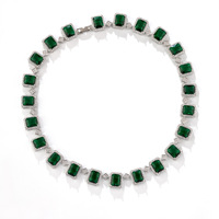 Parure de bijoux de luxe classique et élégante pour femme, avec zircon coloré, comprenant collier, boucles d'oreilles, bracelet et bague, pour fiançailles, fêtes et mariages