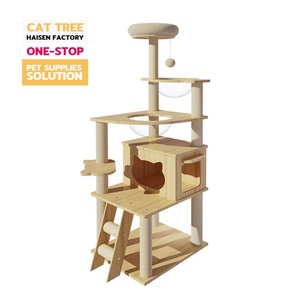 Plateforme d'arbre à chat en bois de luxe Haisen Custom Fashion pour grands chats - Product Image 1
