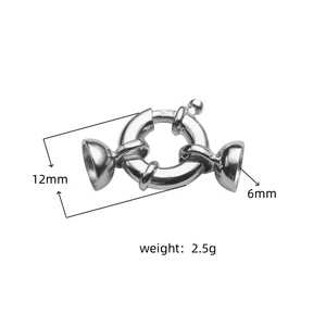 Bán Buôn Giá Vòng Móc Vòng Đeo Tay Cuba Chuỗi Móc Cổ Điển Đồ Trang Sức Phụ Kiện Kết Nối Mùa Xuân Bạc <span class=keywords><strong>Clasp</strong></span> Cho Vòng Cổ - Product Image 6