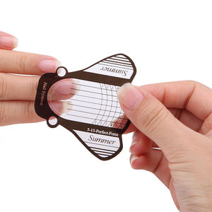 Material de Pvc transparente, formas de uñas negras, etiqueta personalizada, pegatina para forma de uña, 100 Uds. - Product Image 6