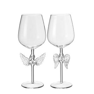 Samyo - Copas de <span class=keywords><strong>Vino</strong></span> Tinto de Vidrio de Borosilicato Creativas Personalizadas al por Mayor con Diseño de Alas de Ángel en 3D para Bodas y Fiestas - Product Image 1