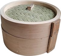 Paniers à vapeur en bambou en bois Jumbo de 20 pouces de diamètre pour restaurant de petits pains chinois