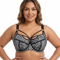 Soutien-gorge push-up ultra-fin translucide à motif floral pour femme, grande taille, avec coussinets amovibles à l'avant, respirant et sans coutures